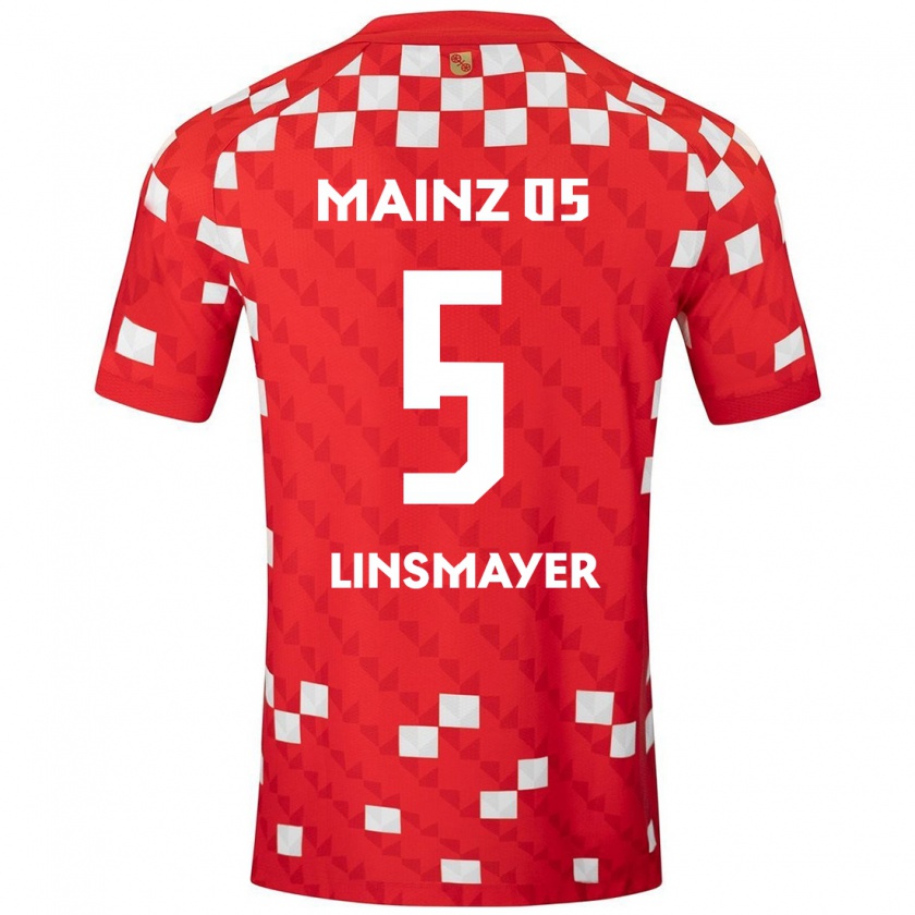 KandinyレディースDenis Linsmayer#5白 赤ホームシャツ2024/25ジャージーユニフォーム