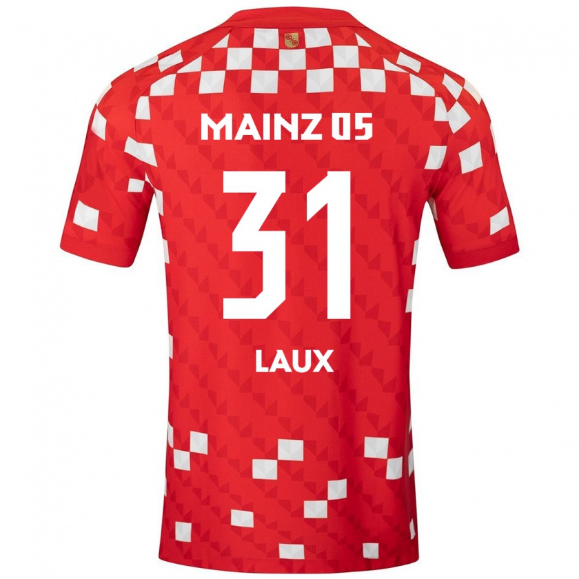 Kandiny Dames Lucas Laux #31 Wit Rood Thuisshirt Thuistenue 2024/25 T-Shirt België