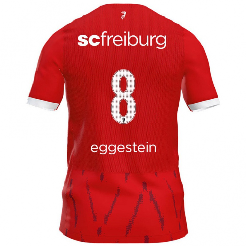 Kandiny Mujer Camiseta Maximilian Eggestein #8 Rojo 1ª Equipación 2024/25 La Camisa