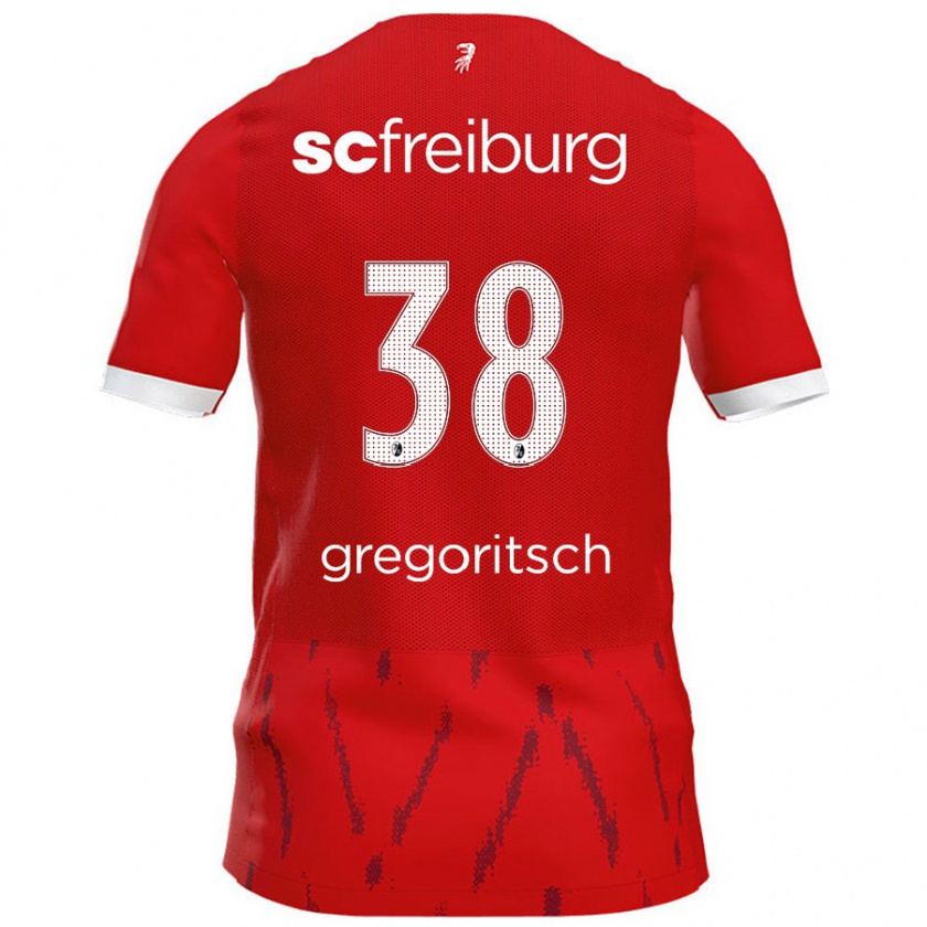 Kandiny Mujer Camiseta Michael Gregoritsch #38 Rojo 1ª Equipación 2024/25 La Camisa