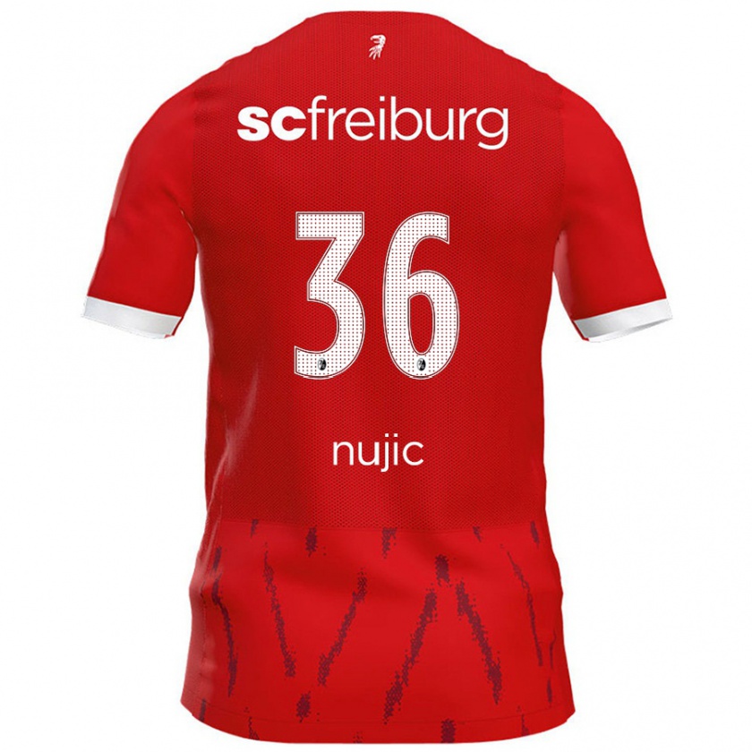 Kandiny Damen Luka Nujic #36 Rot Heimtrikot Trikot 2024/25 T-Shirt Österreich