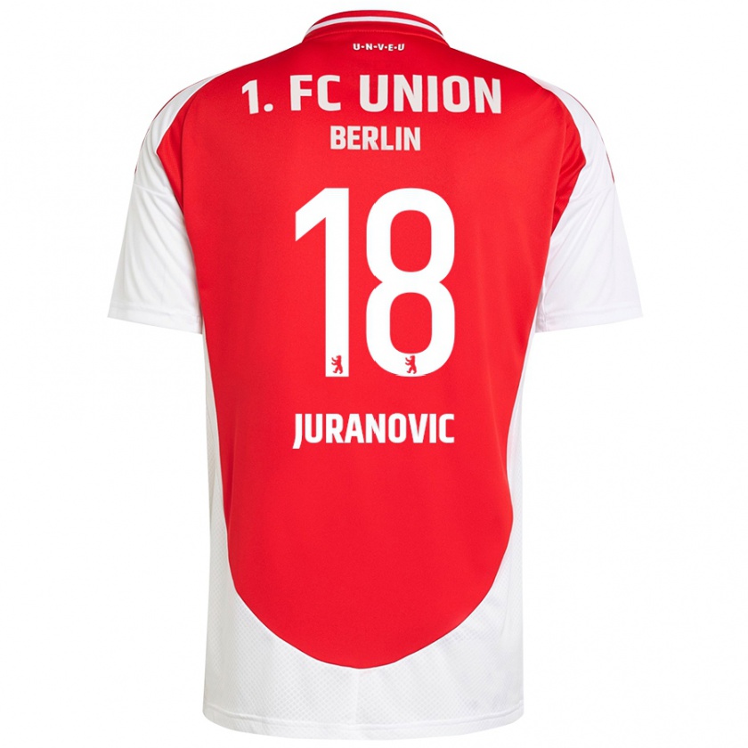 Kandiny Dames Josip Juranovic #18 Rood Wit Thuisshirt Thuistenue 2024/25 T-Shirt België