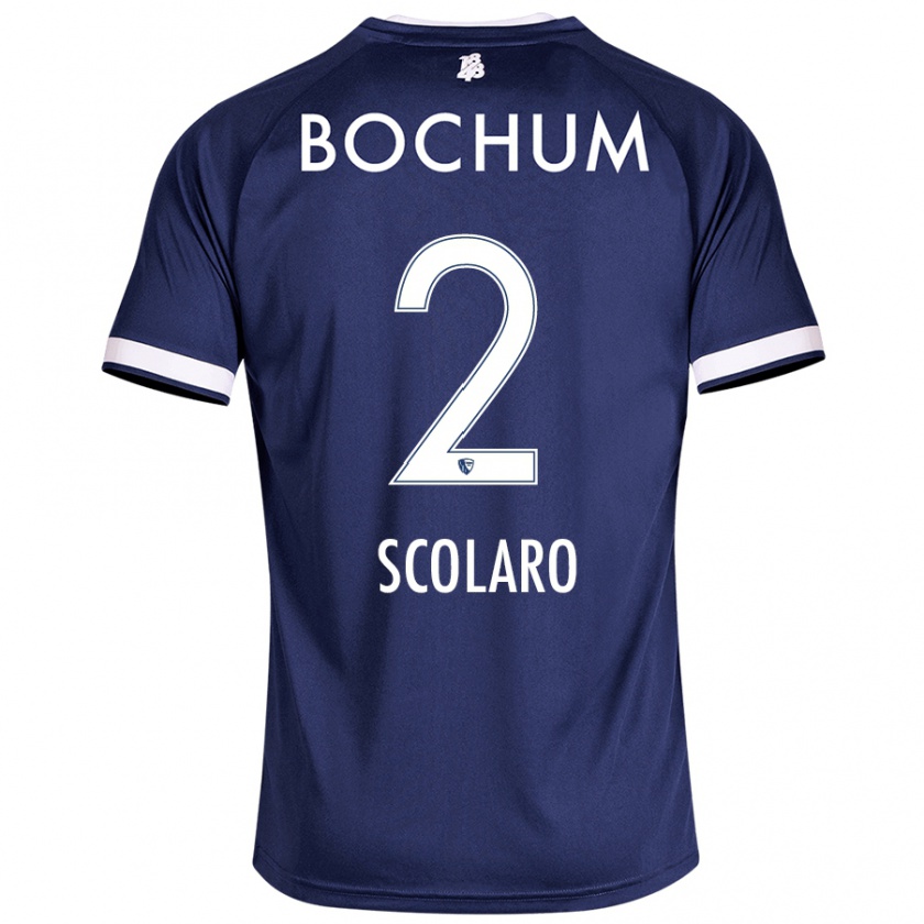 Kandiny Dames Roberto Scolaro #2 Donkerblauw Thuisshirt Thuistenue 2024/25 T-Shirt België