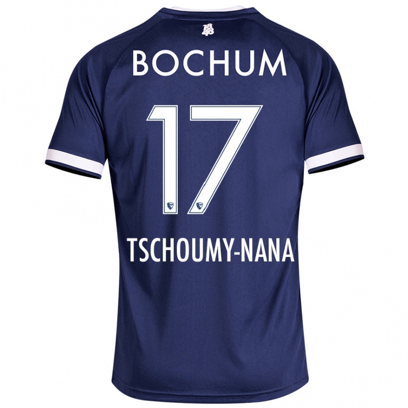 Kandiny Dames Daryl Tschoumy-Nana #17 Donkerblauw Thuisshirt Thuistenue 2024/25 T-Shirt België