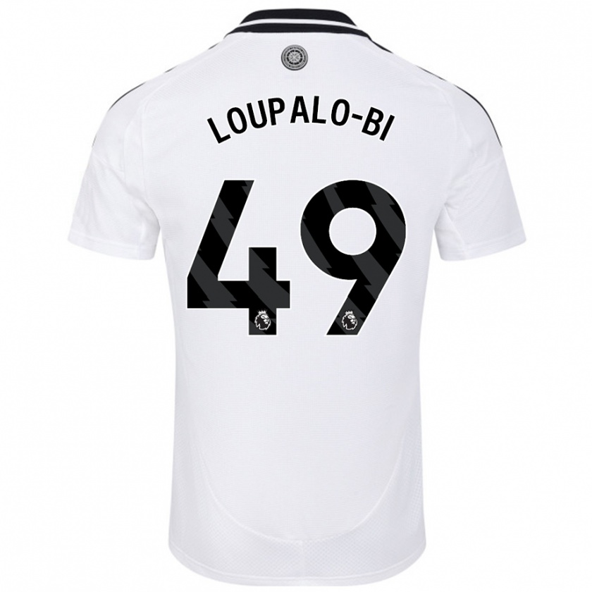 Kandiny Mujer Camiseta Aaron Loupalo-Bi #49 Blanco 1ª Equipación 2024/25 La Camisa