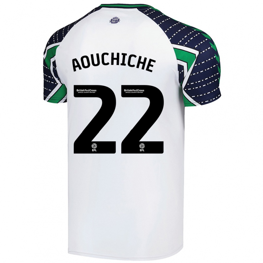 Kandiny Donna Maglia Adil Aouchiche #22 Bianco Kit Gara Away 2024/25 Maglietta