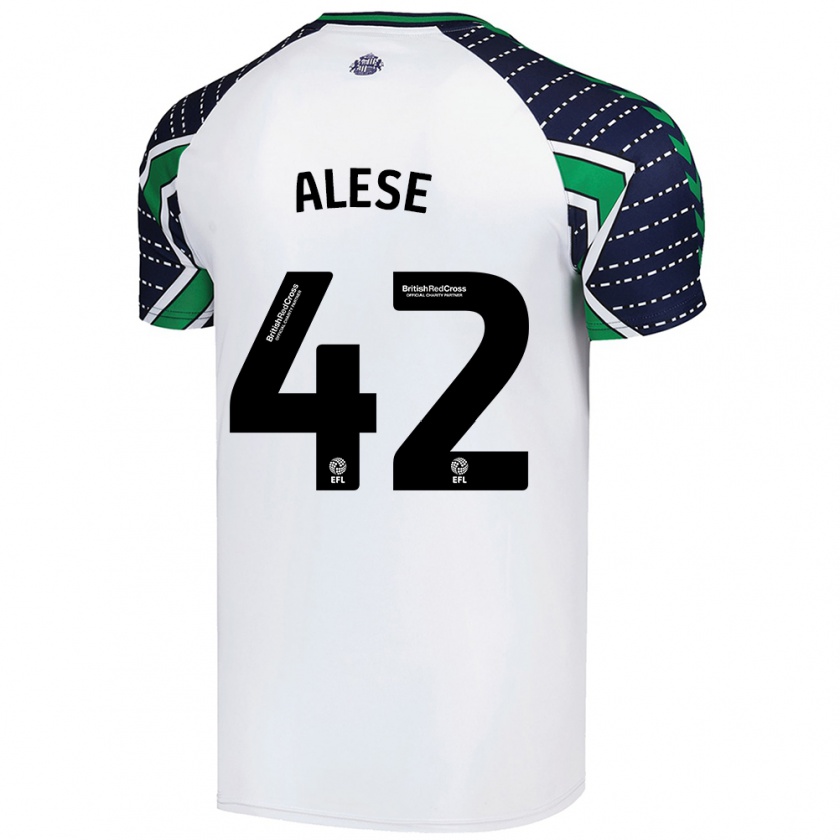 Kandiny Mujer Camiseta Aji Alese #42 Blanco 2ª Equipación 2024/25 La Camisa