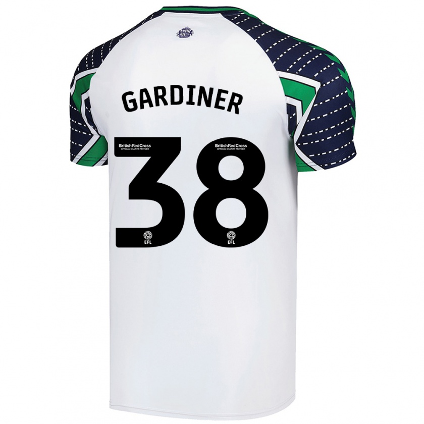 Kandiny Dames Harry Gardiner #38 Wit Uitshirt Uittenue 2024/25 T-Shirt