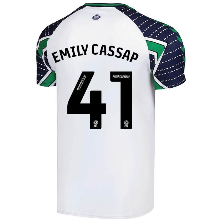 Kandiny Dames Emily Cassap #41 Wit Uitshirt Uittenue 2024/25 T-Shirt