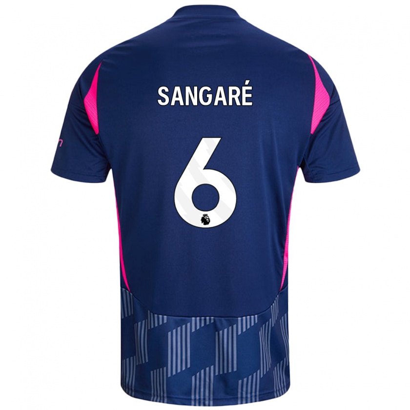 Kandiny Dames Ibrahim Sangaré #6 Koningsblauw Roze Uitshirt Uittenue 2024/25 T-Shirt België