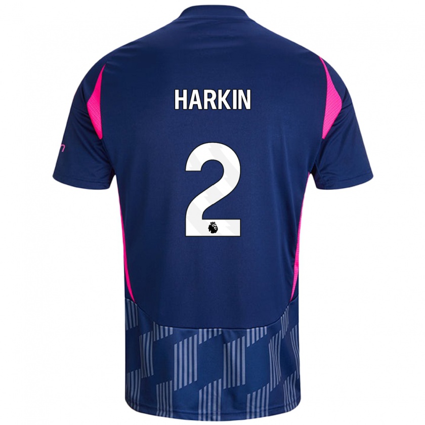 Kandiny Mujer Camiseta Lyndsey Harkin #2 Azul Real Rosa 2ª Equipación 2024/25 La Camisa México