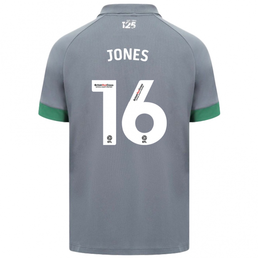 Kandiny Mujer Camiseta Ellie Jones #16 Gris Oscuro 2ª Equipación 2024/25 La Camisa