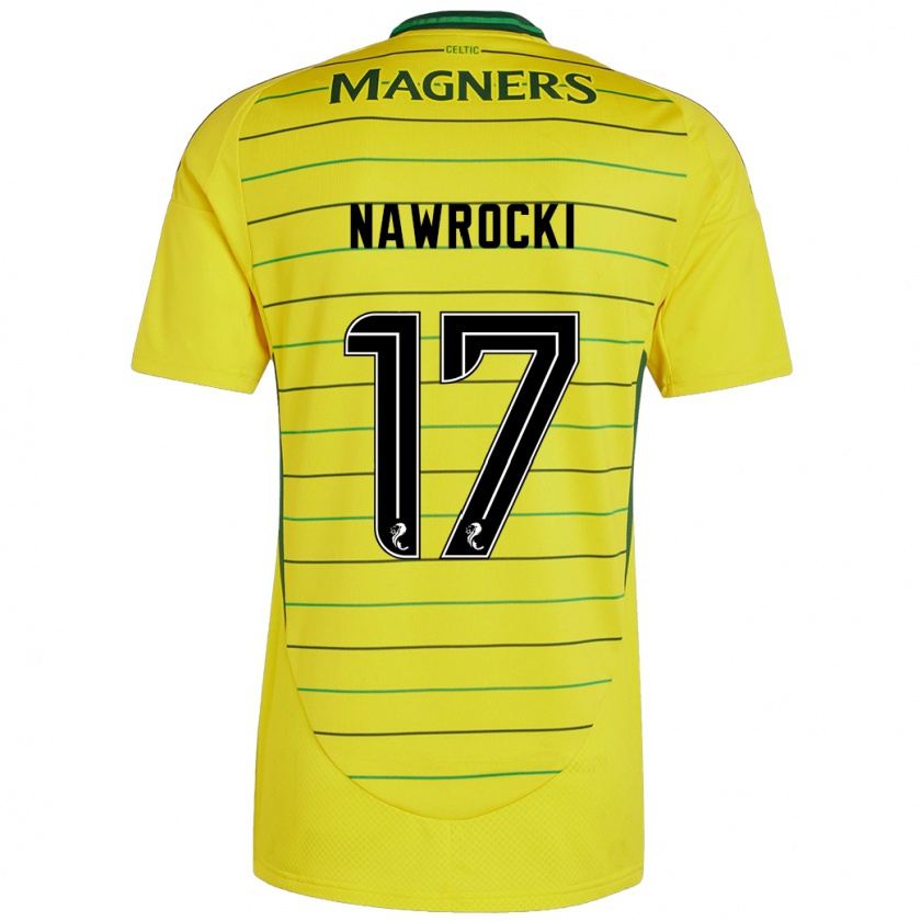 Kandiny Donna Maglia Maik Nawrocki #17 Giallo Kit Gara Away 2024/25 Maglietta