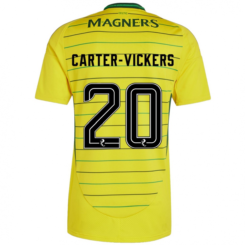 Kandiny Donna Maglia Cameron Carter-Vickers #20 Giallo Kit Gara Away 2024/25 Maglietta