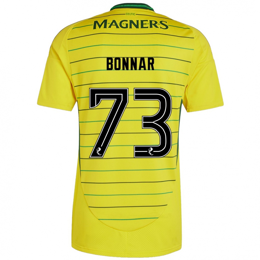 Kandiny Donna Maglia Jude Bonnar #73 Giallo Kit Gara Away 2024/25 Maglietta