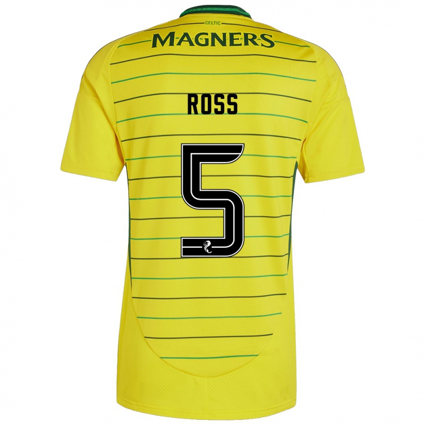 Kandiny Donna Maglia Natalie Ross #5 Giallo Kit Gara Away 2024/25 Maglietta