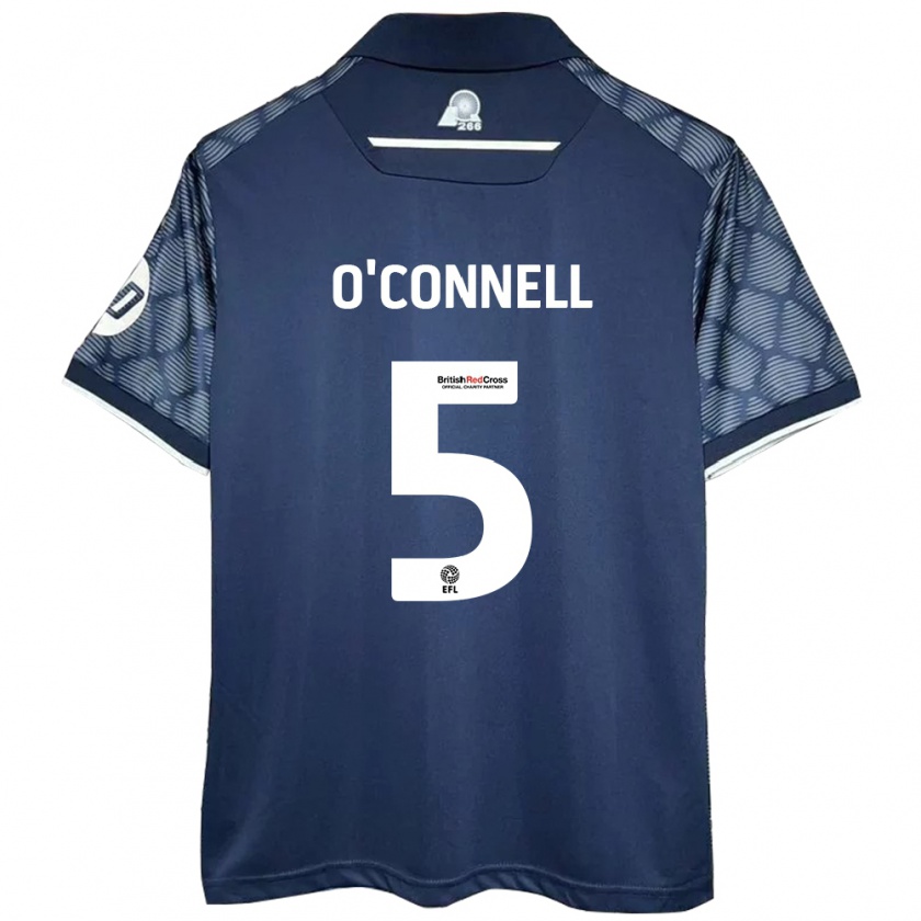 Kandiny Donna Maglia Eoghan O'connell #5 Nero Kit Gara Away 2024/25 Maglietta