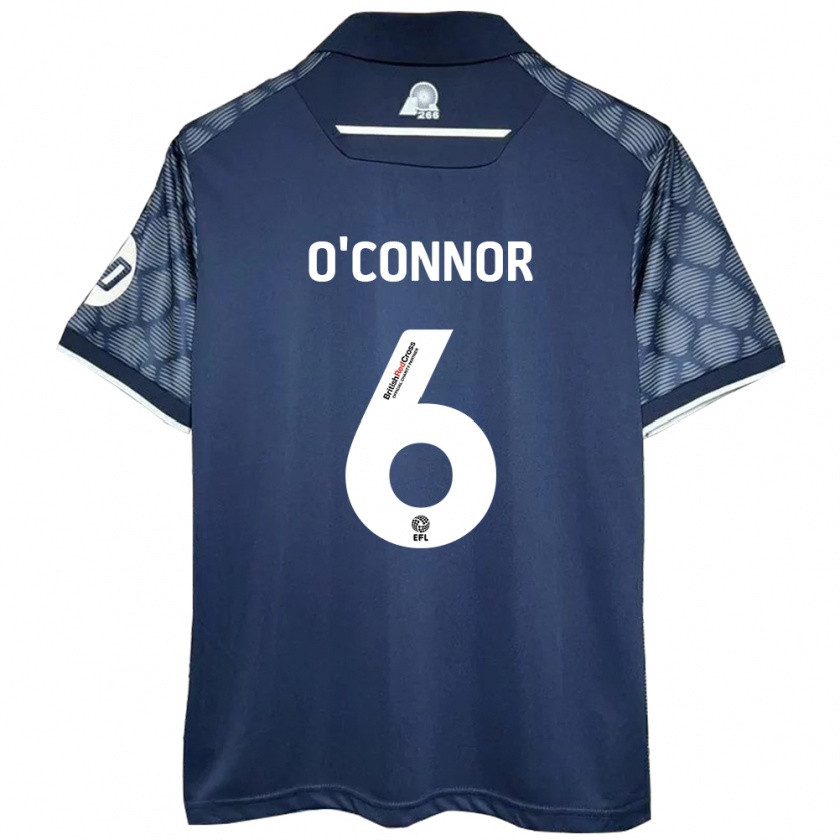 Kandiny Donna Maglia Thomas O'connor #6 Nero Kit Gara Away 2024/25 Maglietta