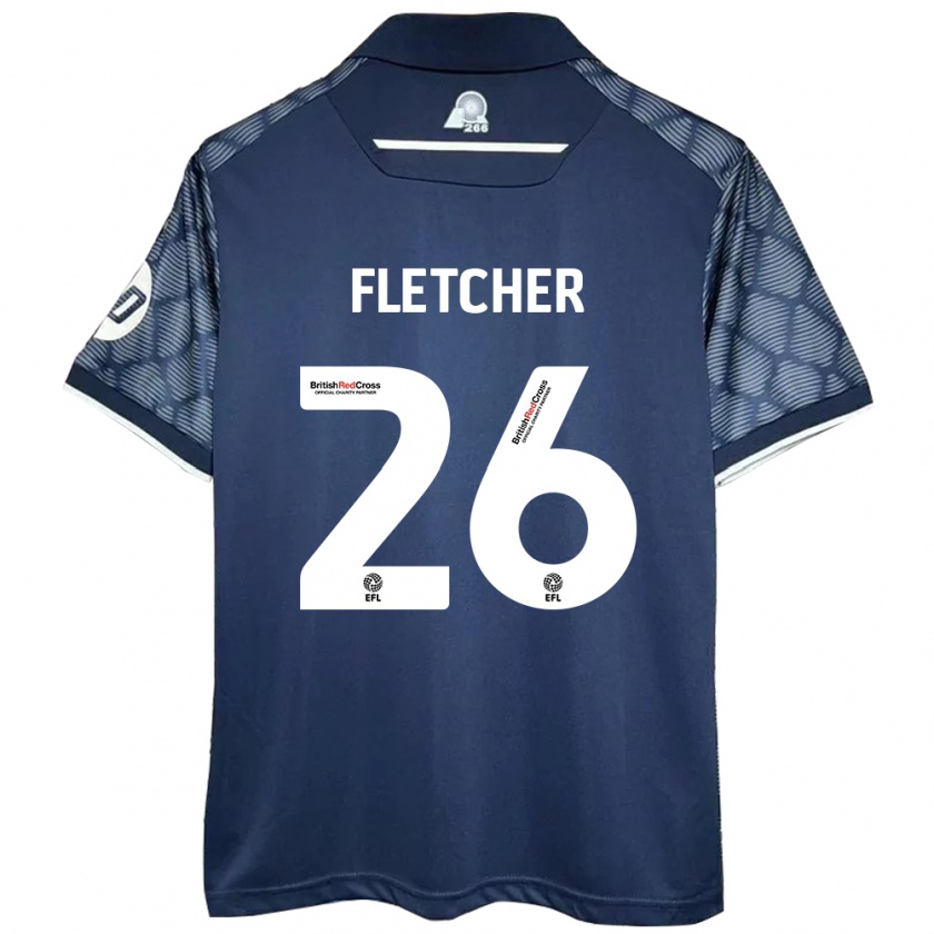 Kandiny Dames Steven Fletcher #26 Zwart Uitshirt Uittenue 2024/25 T-Shirt