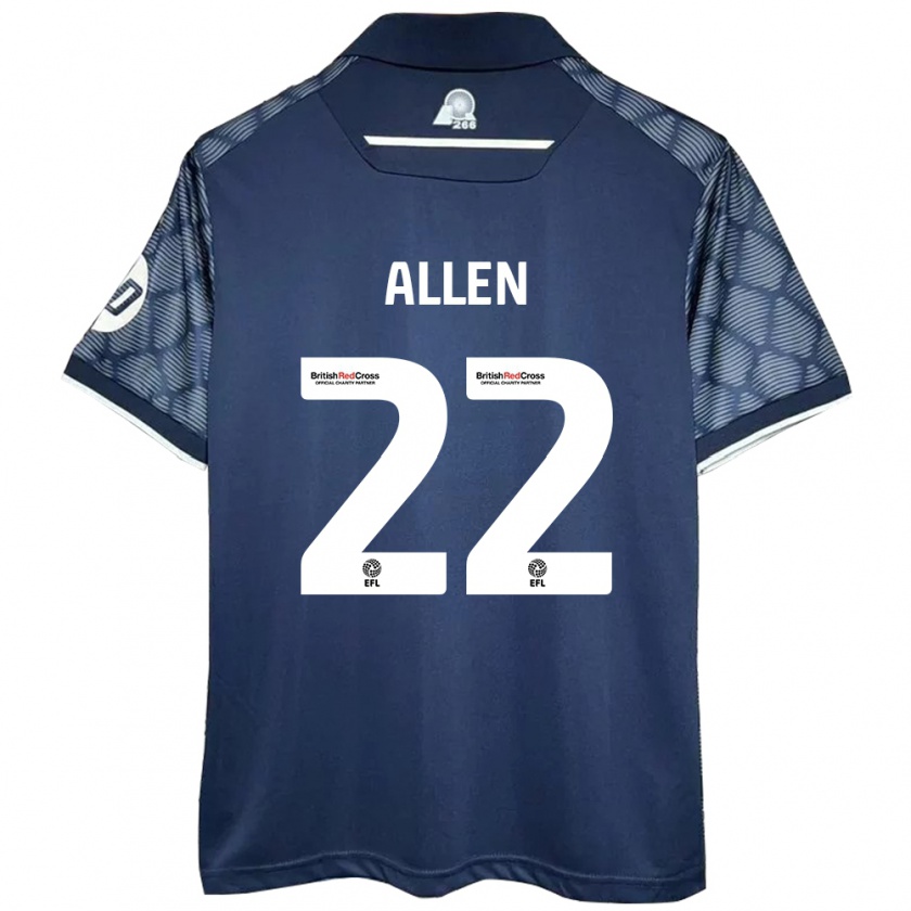 Kandiny Dames Keren Allen #22 Zwart Uitshirt Uittenue 2024/25 T-Shirt