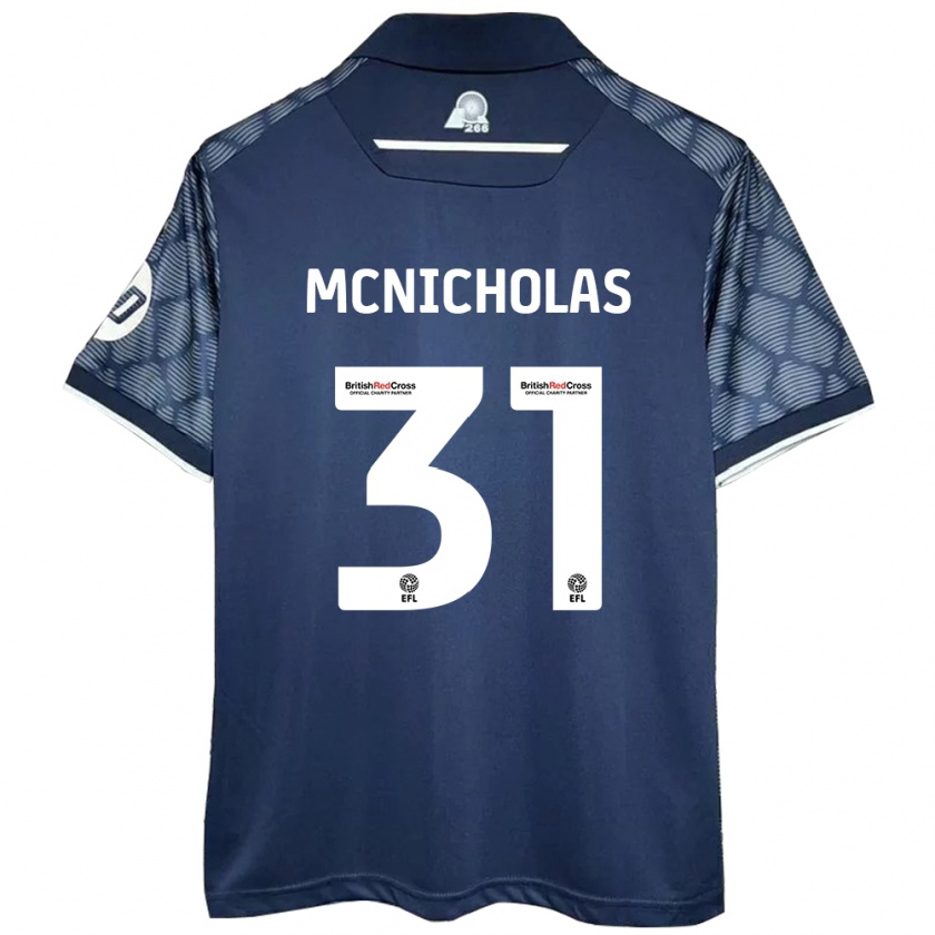 Kandiny Dames Luke Mcnicholas #31 Zwart Uitshirt Uittenue 2024/25 T-Shirt