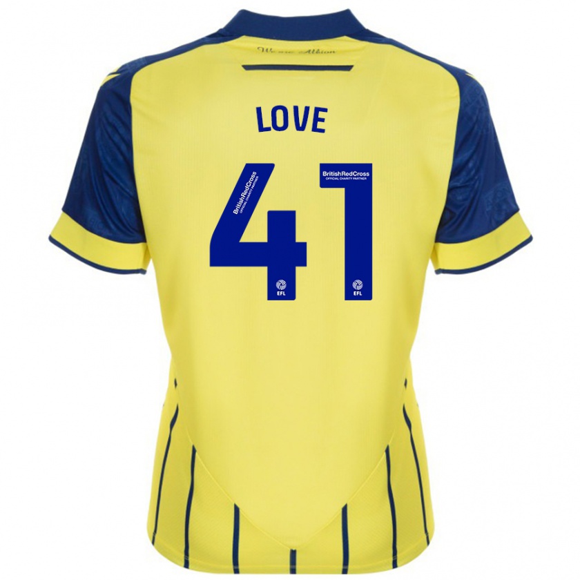 Kandiny Mujer Camiseta Layton Love #41 Amarillo Azul 2ª Equipación 2024/25 La Camisa