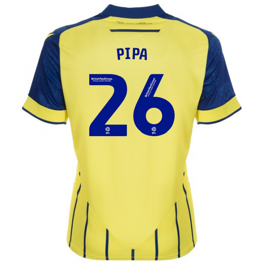 Kandiny Donna Maglia Pipa #26 Giallo Blu Kit Gara Away 2024/25 Maglietta