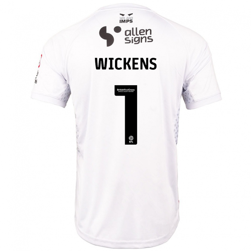 Kandiny Mujer Camiseta George Wickens #1 Rojo Blanco 2ª Equipación 2024/25 La Camisa