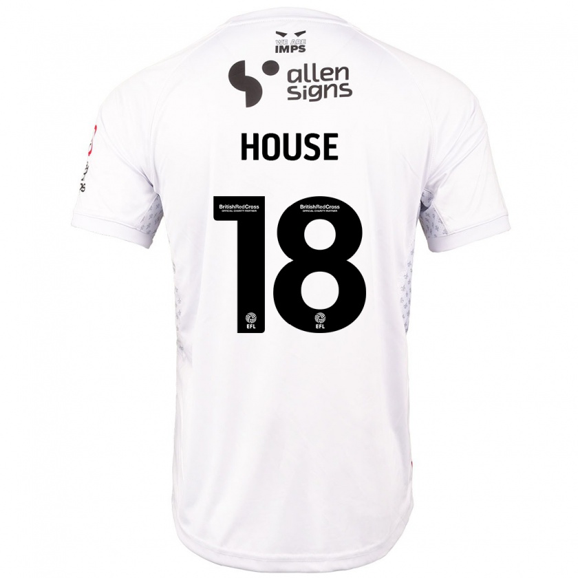 Kandiny Mujer Camiseta Ben House #18 Rojo Blanco 2ª Equipación 2024/25 La Camisa