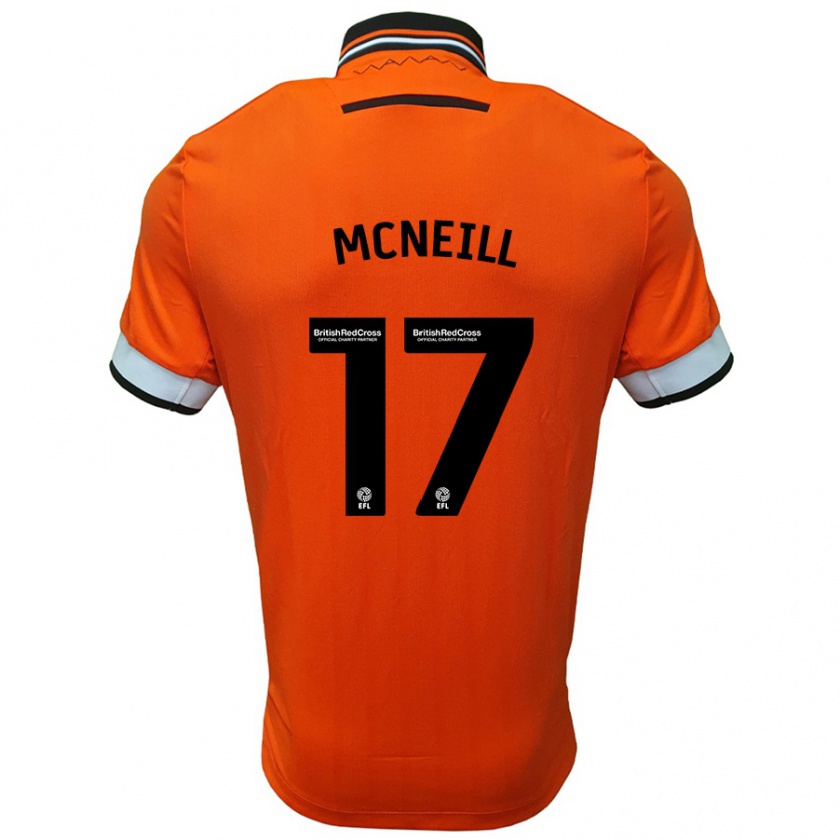 Kandiny Mujer Camiseta Charlie Mcneill #17 Naranja Blanco 2ª Equipación 2024/25 La Camisa México