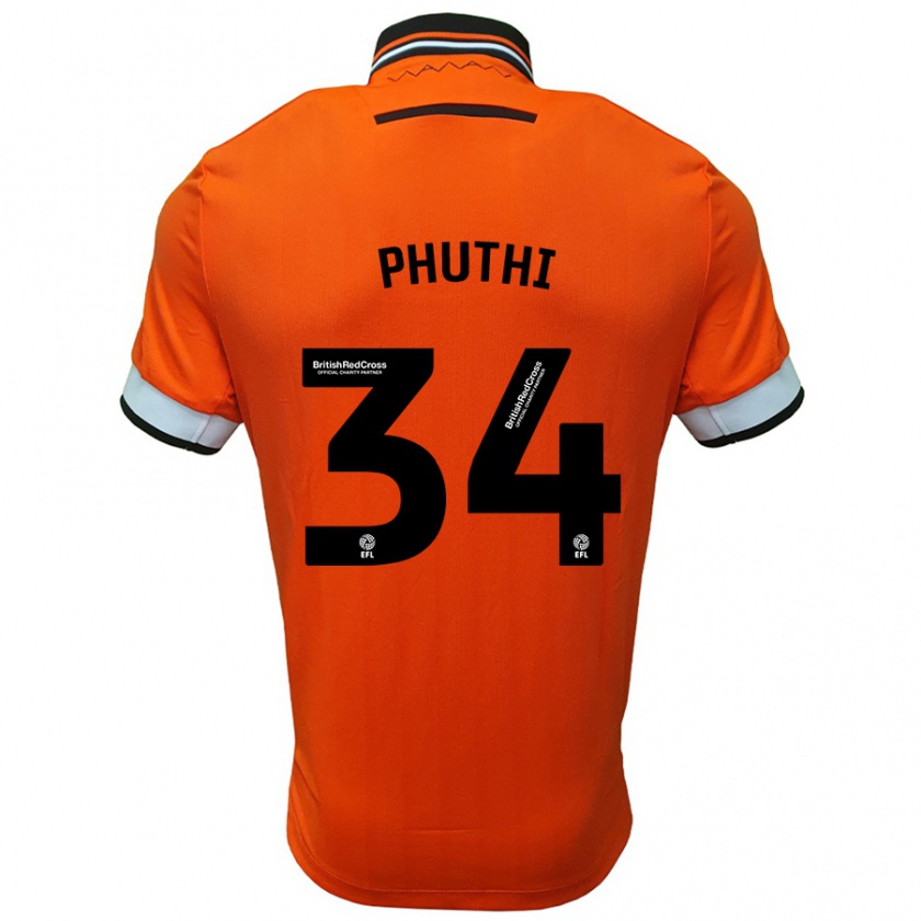 Kandiny Dames Joey Phuthi #34 Oranje Wit Uitshirt Uittenue 2024/25 T-Shirt