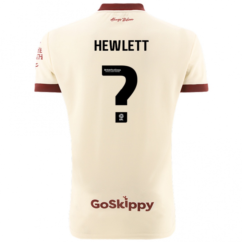 Kandiny Donna Maglia Callum Hewlett #0 Crema Bianco Kit Gara Away 2024/25 Maglietta