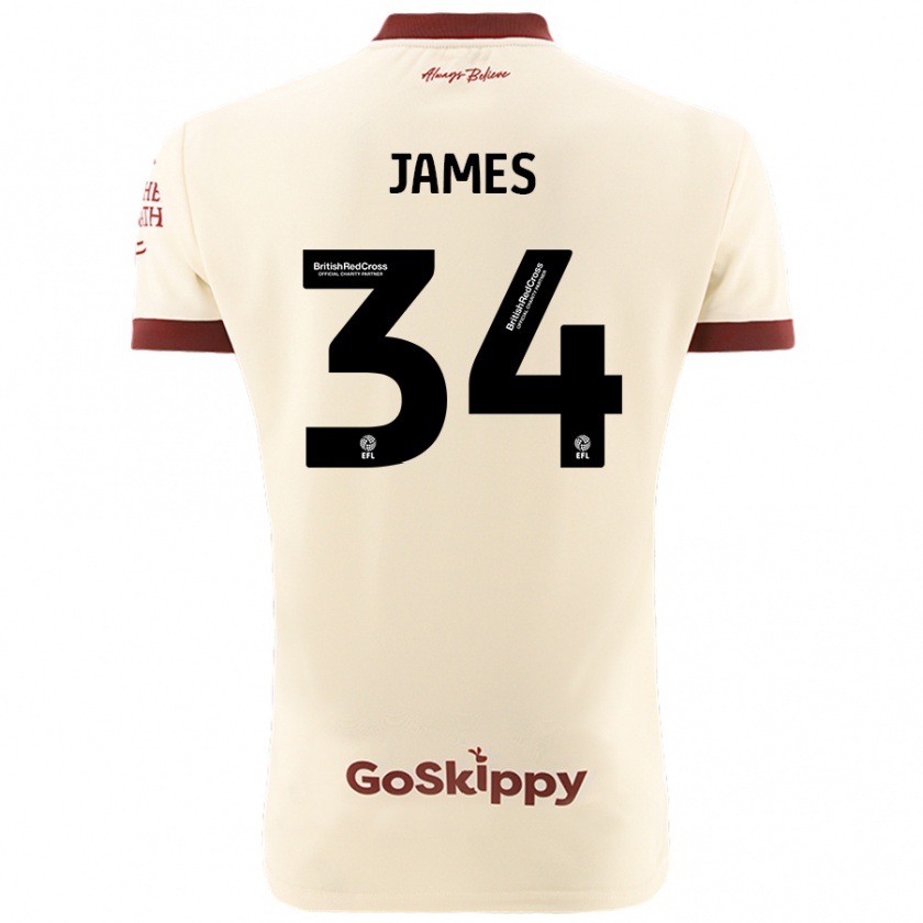 Kandiny Dames Joseph James #34 Crèmewit Uitshirt Uittenue 2024/25 T-Shirt