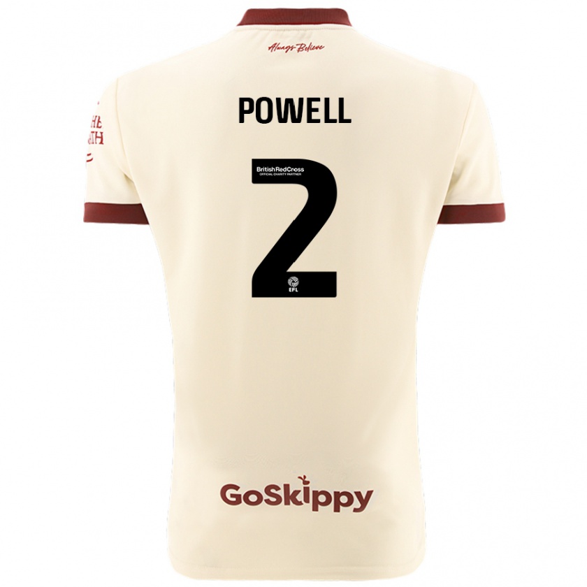 Kandiny Donna Maglia Ella Powell #2 Crema Bianco Kit Gara Away 2024/25 Maglietta