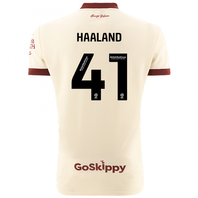 Kandiny Damen Benedicte Haaland #41 Cremeweiß Auswärtstrikot Trikot 2024/25 T-Shirt Österreich