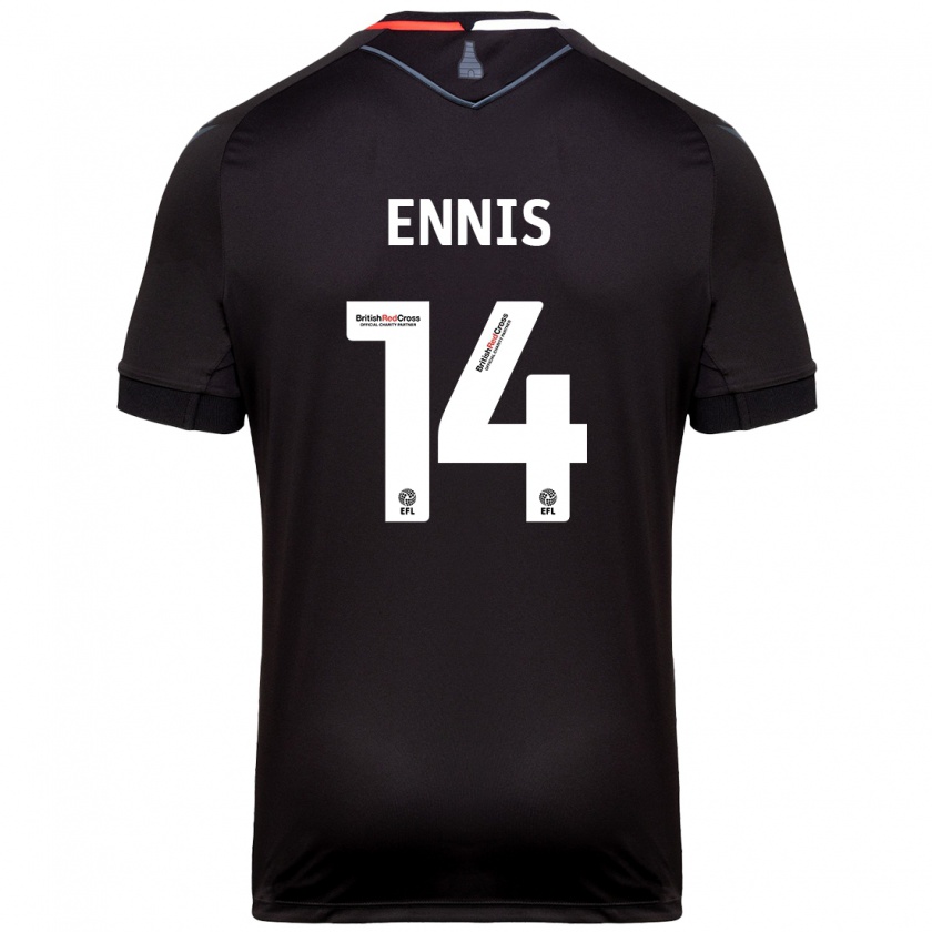 Kandiny Damen Niall Ennis #14 Schwarz Auswärtstrikot Trikot 2024/25 T-Shirt Österreich