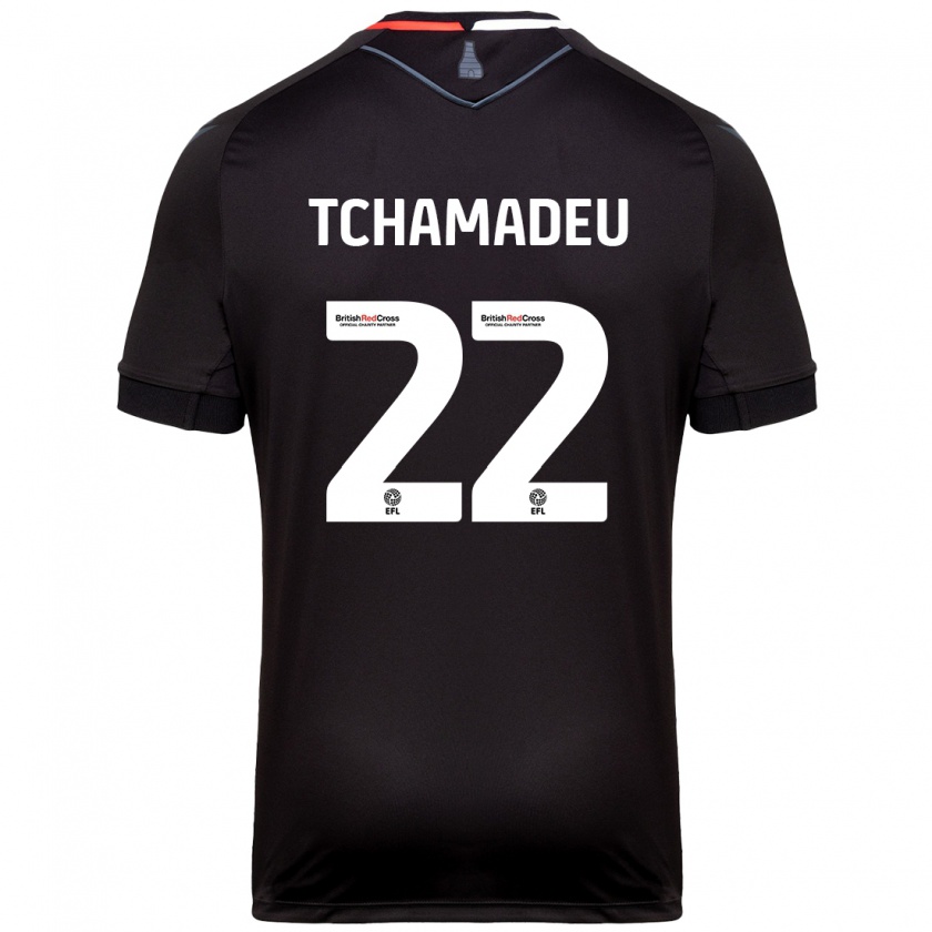 Kandiny Donna Maglia Junior Tchamadeu #22 Nero Kit Gara Away 2024/25 Maglietta