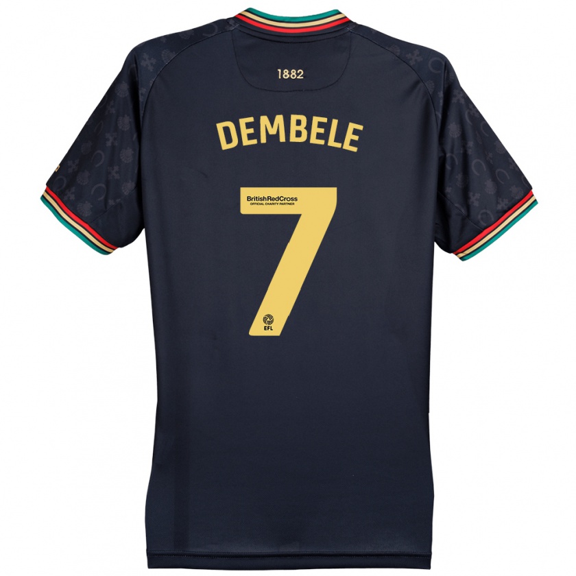 Kandiny Dames Karamoko Dembélé #7 Donker Marineblauw Uitshirt Uittenue 2024/25 T-Shirt België