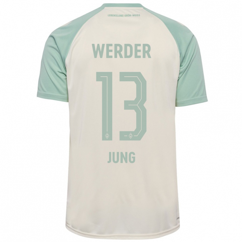 Kandiny Dames Seong-Hyeon Jung #13 Off-White Lichtgroen Uitshirt Uittenue 2024/25 T-Shirt België