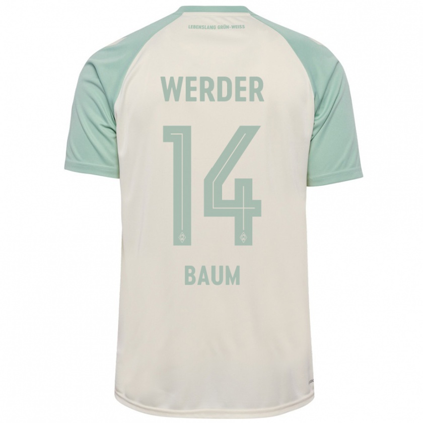 Kandiny Dames Lennart Baum #14 Off-White Lichtgroen Uitshirt Uittenue 2024/25 T-Shirt