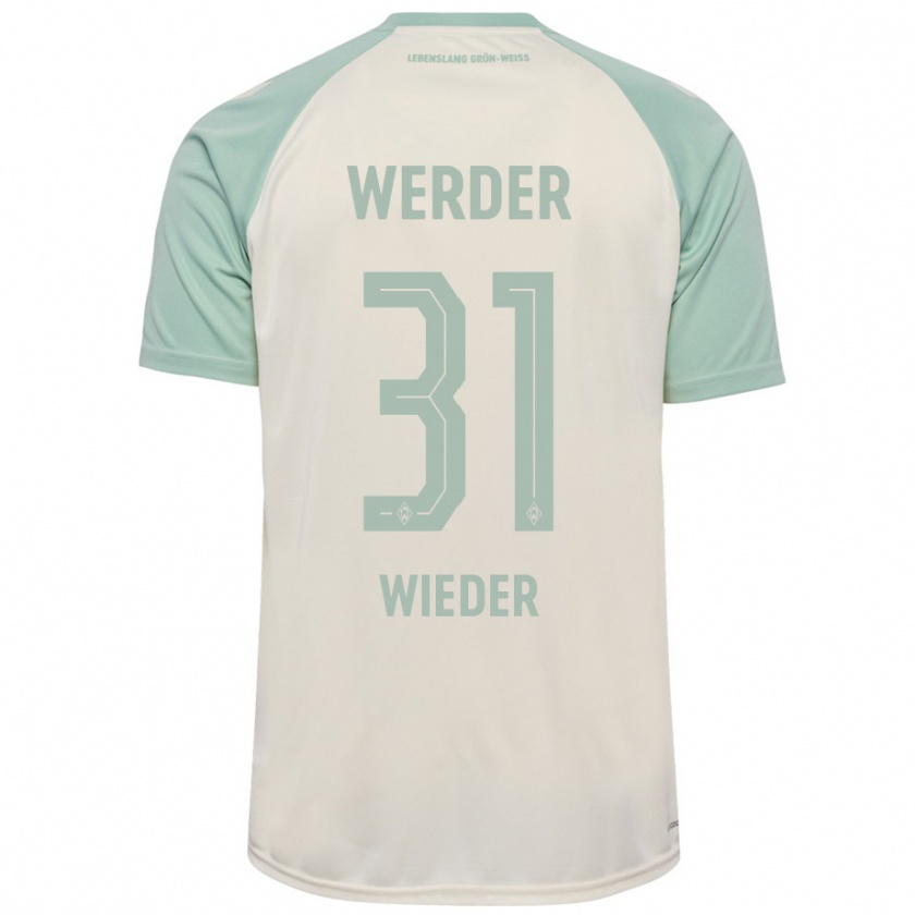 Kandiny Damen Verena Wieder #31 Cremeweiß Hellgrün Auswärtstrikot Trikot 2024/25 T-Shirt Österreich