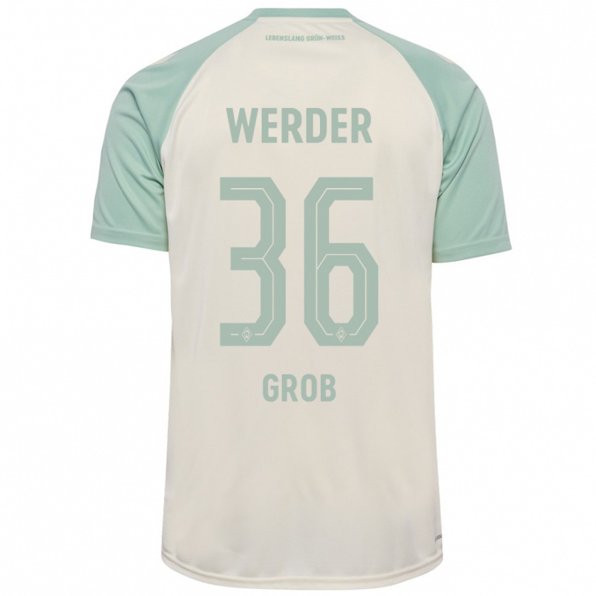 Kandiny Dames Christian Groß #36 Off-White Lichtgroen Uitshirt Uittenue 2024/25 T-Shirt België