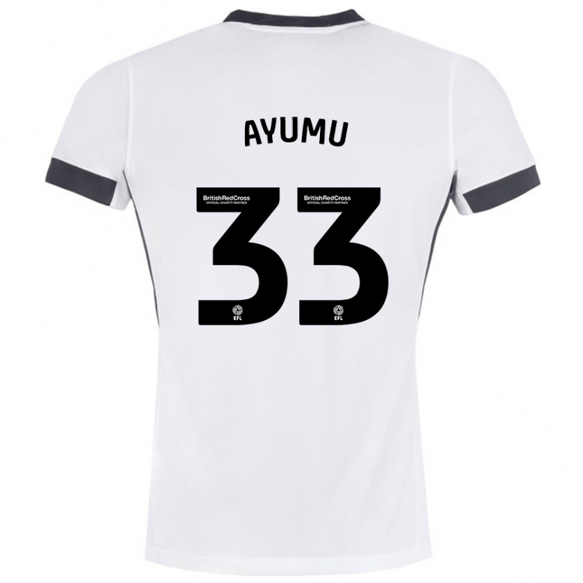 Kandiny Donna Maglia Ayumu Yokoyama #33 Bianco Nero Kit Gara Away 2024/25 Maglietta