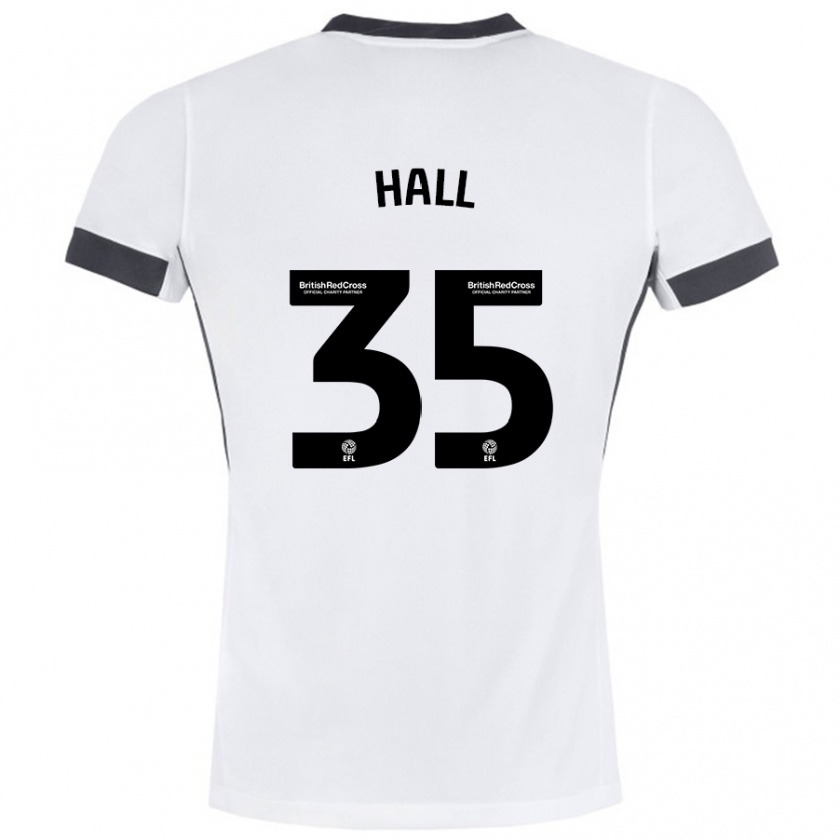 Kandiny Dames George Hall #35 Wit Zwart Uitshirt Uittenue 2024/25 T-Shirt