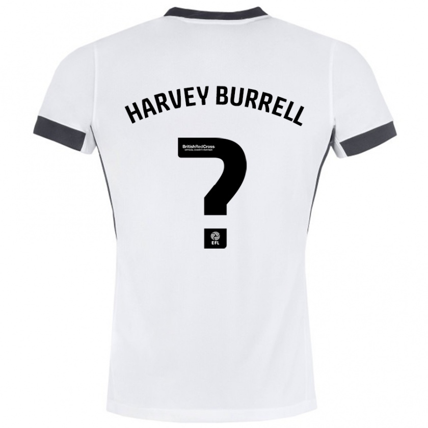 KandinyレディースWilliam Harvey Burrell#0白 黒アウェイシャツ2024/25ジャージーユニフォーム