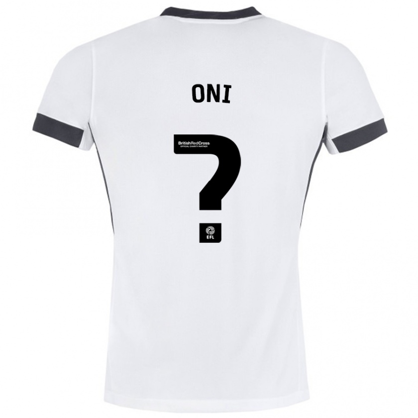 Kandiny Donna Maglia Ifeoluwa Oni #0 Bianco Nero Kit Gara Away 2024/25 Maglietta