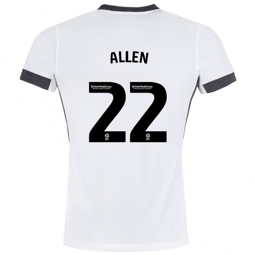 Kandiny Dames Remi Allen #22 Wit Zwart Uitshirt Uittenue 2024/25 T-Shirt