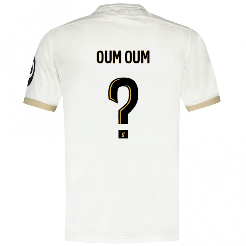 Kandiny Donna Maglia Dorian Oum Oum #0 Bianco Oro Kit Gara Away 2024/25 Maglietta