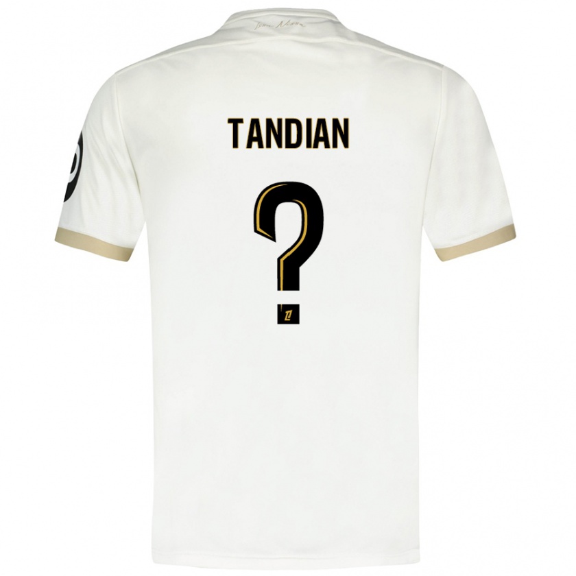 Kandiny Mujer Camiseta Elage Tandian #0 Blanco Dorado 2ª Equipación 2024/25 La Camisa