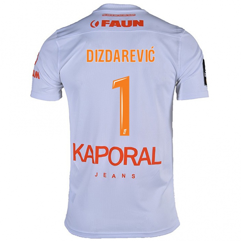 Kandiny Donna Maglia Belmin Dizdarevic #1 Bianco Kit Gara Away 2024/25 Maglietta